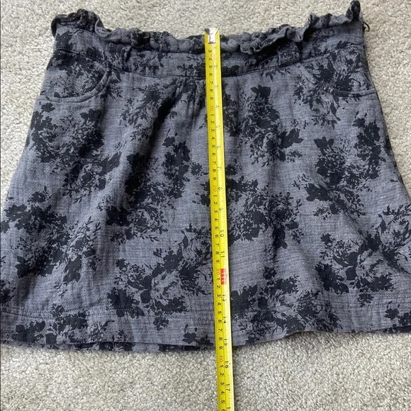 🪷100% Cotton Black and Gray Mini Skirt - Picture 7 of 7